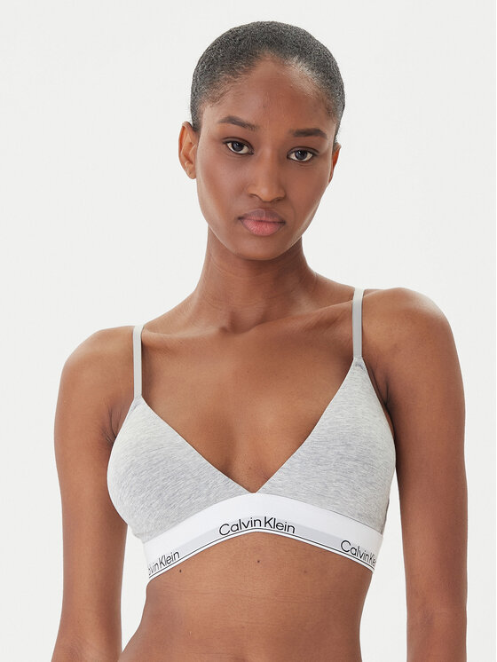 Calvin Klein Underwear Сутиен бралет LV00QF8498 Сив цвят на ниска цена