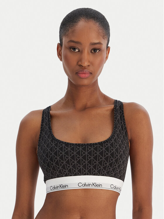 Calvin Klein Underwear Сутиен-топ LV00QF8493 Черен цвят на ниска цена