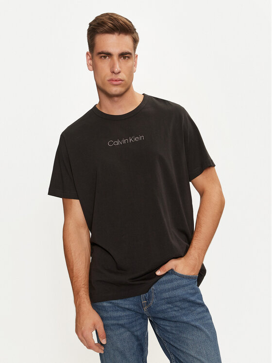 Calvin Klein Underwear Тишърт 000NM2748E Черен Regular Fit цвят на ниска цена