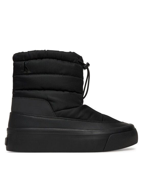 Calvin Klein Апрески Vulc Flatf Snowboot Nylon Mix Mg YW0YW01977 Черен цвят на ниска цена