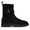 Calvin Klein Боти Ankle Boot W/ Metal Logo Sue HW0HW02664 Черен цвят на ниска цена