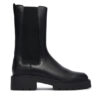 Calvin Klein Боти тип челси Chunky High Chelsea YW0YW01909 Черен цвят на ниска цена