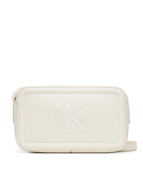 Calvin Klein Дамска чанта Bold Ck Camera Bag LV04F3220G Бял цвят на ниска цена