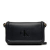 Calvin Klein Дамска чанта Bold Ck Flap Crossbody LV04F1027G Черен цвят на ниска цена