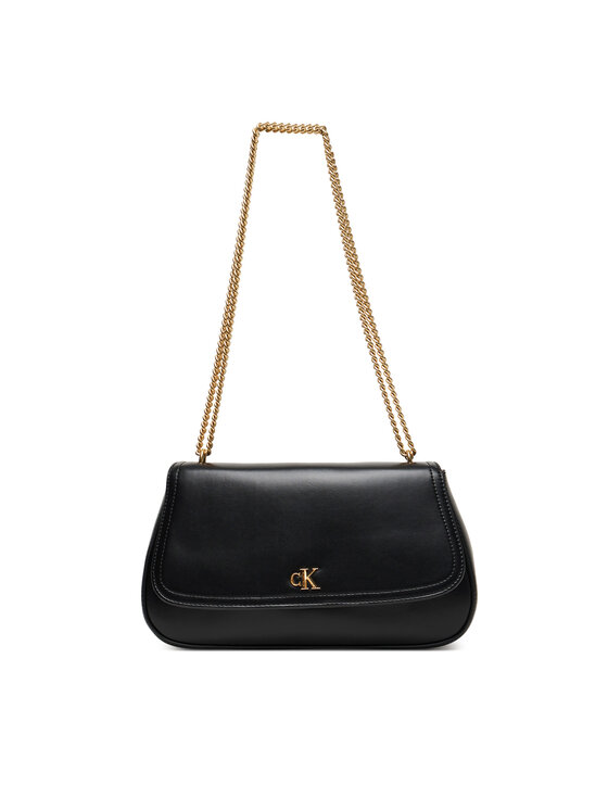 Calvin Klein Дамска чанта Ck Convertible Chain Medium Bag LV04F3171G Черен цвят на ниска цена