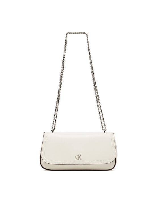 Calvin Klein Дамска чанта Ck Convertible Chain Small Bag LV04F3172G Бял цвят на ниска цена
