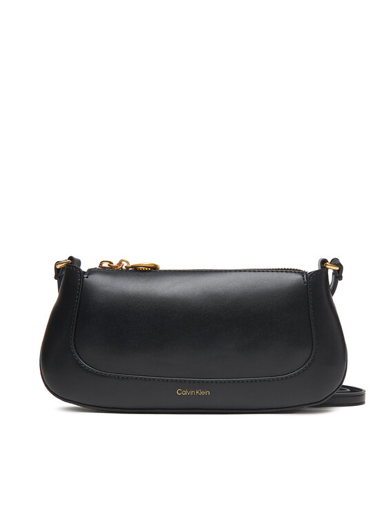 Calvin Klein Дамска чанта Hardware Zip Crossbody LV04F1046G Черен цвят на ниска цена