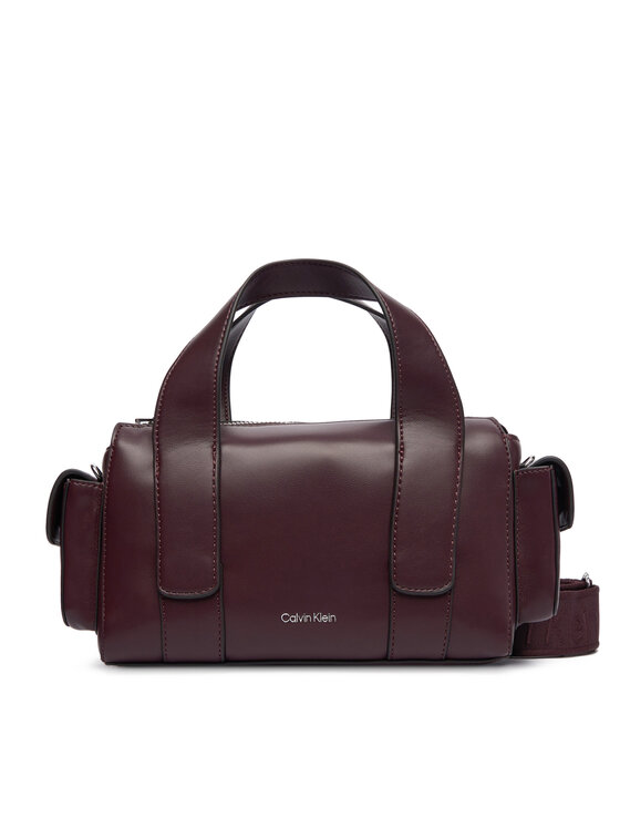 Calvin Klein Дамска чанта Webbing Strap Pocket Bag LV04F3291G Бордо цвят на ниска цена