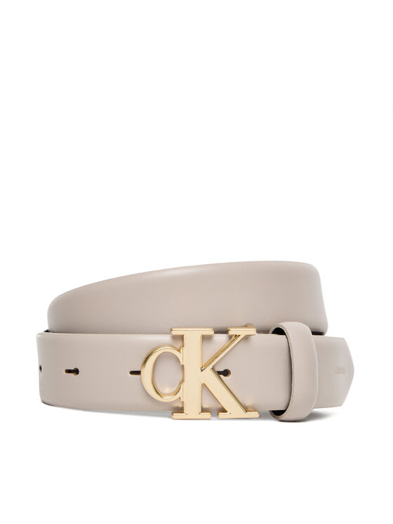 Calvin Klein Дамски колан Ck Buckle 30Mm Fixed Belt LV04F7054G Екрю цвят на ниска цена