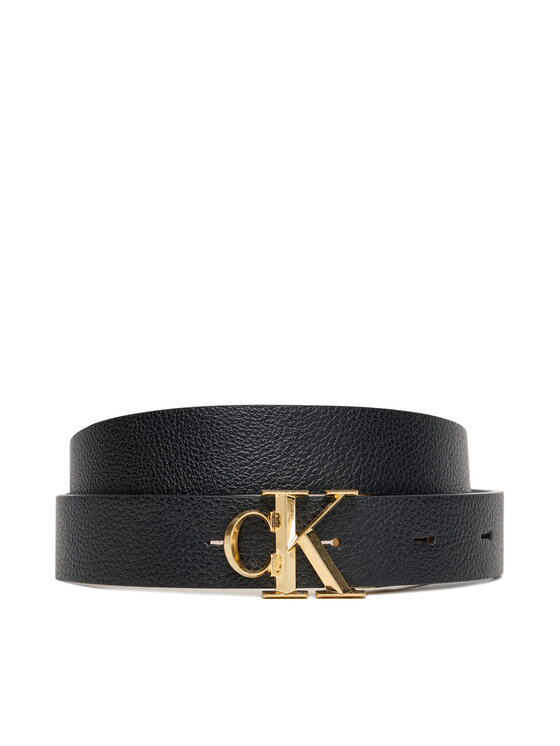 Calvin Klein Дамски колан Facet Ck Buckle 25Mm Pebble Rev/ LV04F7044G Черен цвят на ниска цена