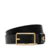 Calvin Klein Дамски колан Square Buckle Ck Loop 25Mm LV04F7050G Черен цвят на ниска цена