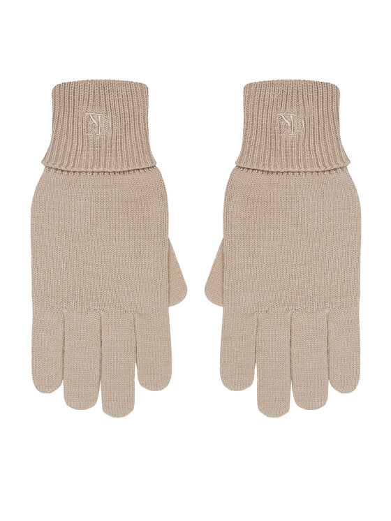 Calvin Klein Дамски ръкавици LV14F8021G Бежов цвят на ниска цена