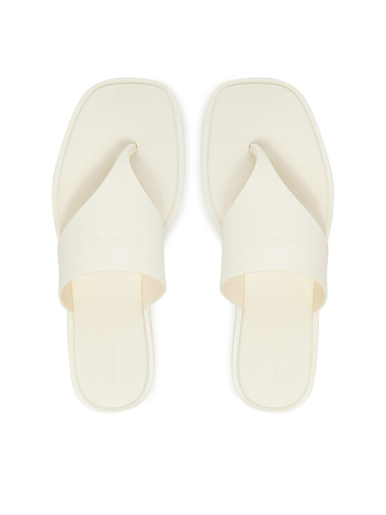 Calvin Klein Джапанки Toepost Tpu Slide HW0HW02836 Екрю цвят на ниска цена
