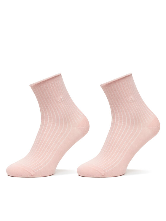 Calvin Klein Дълги чорапи 701229681 Розов цвят на ниска цена