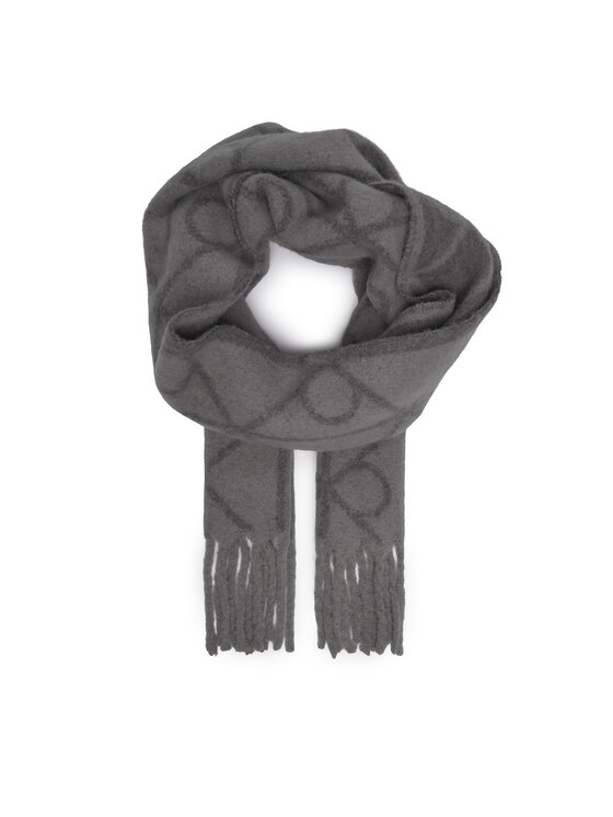 Calvin Klein Зимен шал Emblem Aop Brushed LV04D8072G Сив цвят на ниска цена