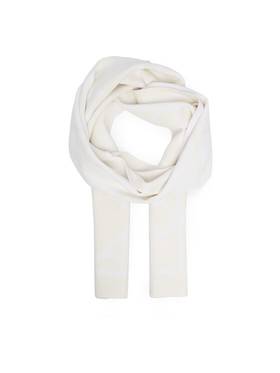 Calvin Klein Зимен шал Emblem Aop Jcq Fine Rib Scarf LV04D8051G Бежов цвят на ниска цена