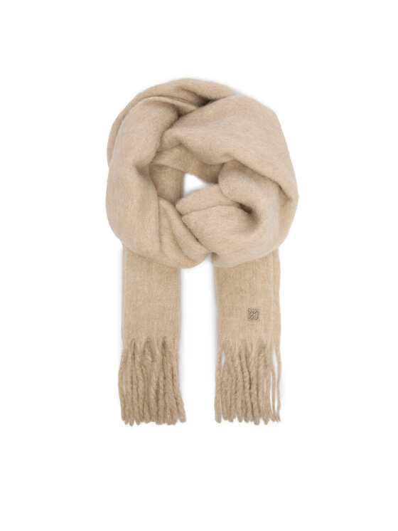 Calvin Klein Зимен шал Emblem Brushed LV04D8069G Бежов цвят на ниска цена