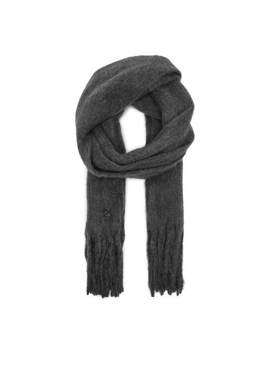 Calvin Klein Зимен шал Emblem Brushed LV04D8069G Сив цвят на ниска цена