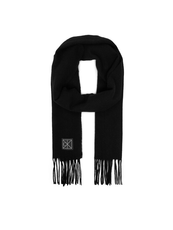 Calvin Klein Зимен шал Emblem LV04D8015G Черен цвят на ниска цена