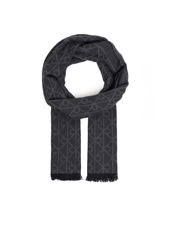 Calvin Klein Зимен шал LV04D8064G Черен цвят на ниска цена