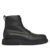 Calvin Klein Зимни обувки Combat Ess Lace Up Zip Boot Lth YM0YM01373 Черен цвят на ниска цена