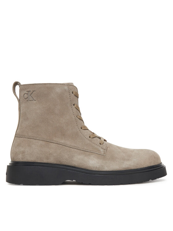 Calvin Klein Зимни обувки Combat Ess Lace Up Zip Boot Su YM0YM01371 Сив цвят на ниска цена