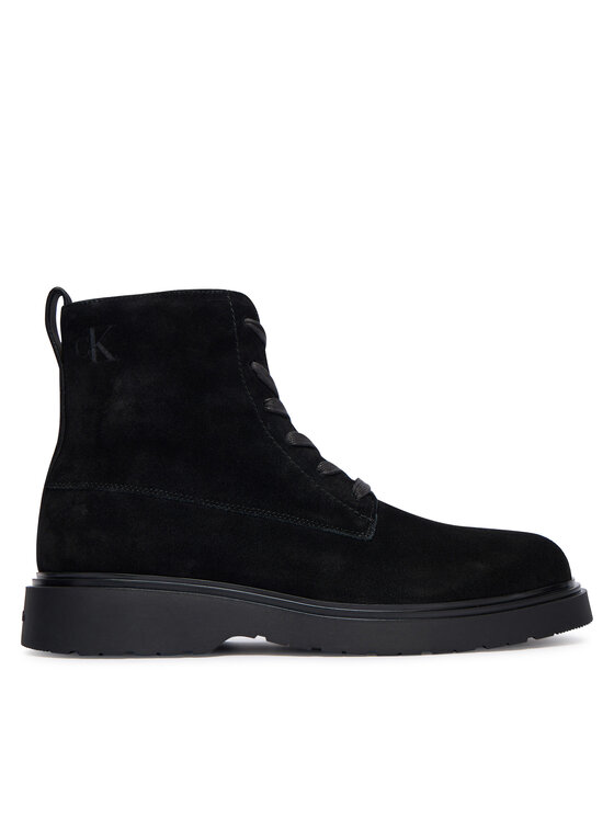 Calvin Klein Зимни обувки Combat Ess Lace Up Zip Boot Su YM0YM01371 Черен цвят на ниска цена