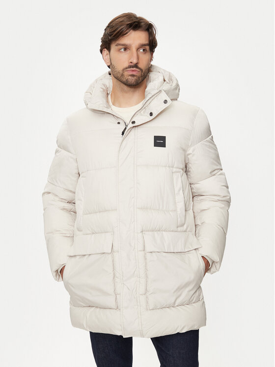 Calvin Klein Зимно яке K10K113465 Бежов Regular Fit цвят на ниска цена