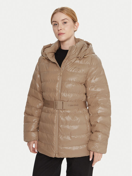 Calvin Klein Зимно яке LV044D542G Бежов Regular Fit цвят на ниска цена