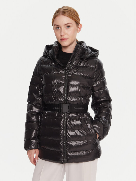 Calvin Klein Зимно яке LV044D542G Черен Regular Fit цвят на ниска цена