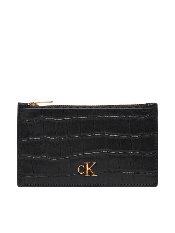 Calvin Klein Калъф за кредитни карти Ck Croc 6 Cc Cardcase LV04F1094G Черен цвят на ниска цена