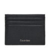 Calvin Klein Калъф за кредитни карти Foil Emboss Ew Card Case LV04D1060G Черен цвят на ниска цена