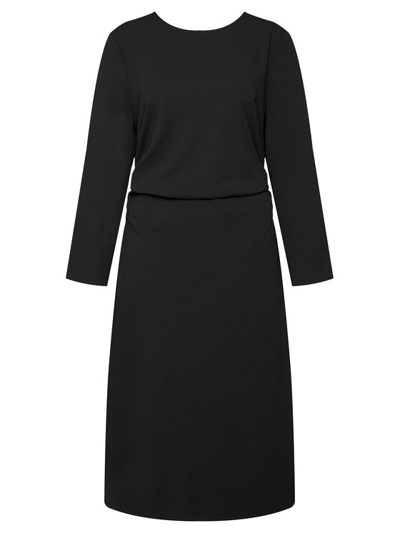 Calvin Klein Коктейлна рокля LV044D062G Черен Slim Fit цвят на ниска цена