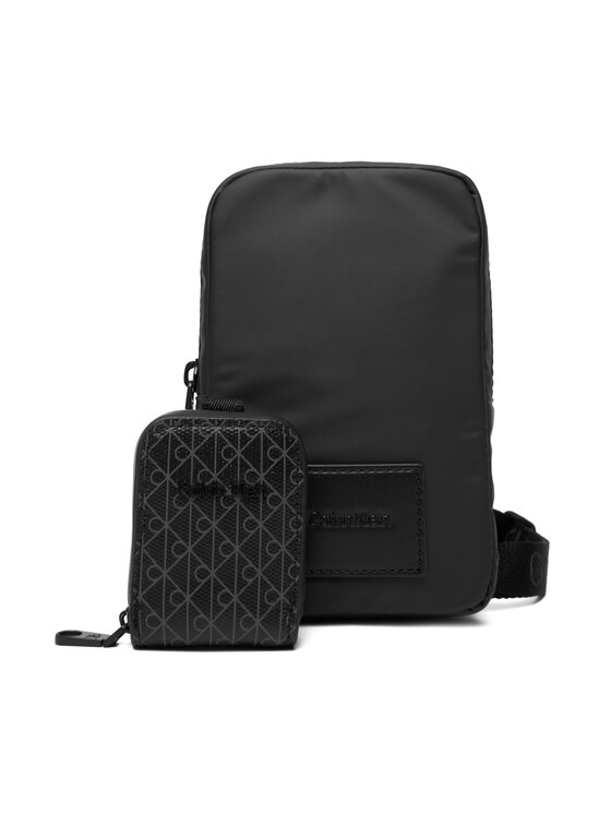 Calvin Klein Мъжка чантичка Puffer Utility Phone Crossbody LV04D1115G Черен цвят на ниска цена