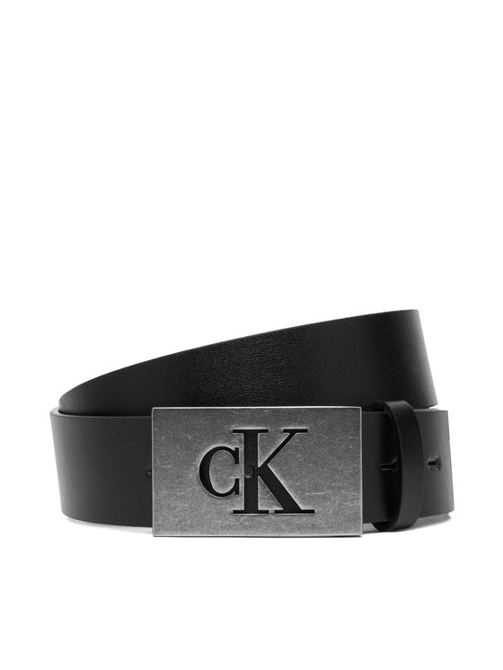 Calvin Klein Мъжки колан Ck Plaque Smooth 35Mm LV04D7043G Черен цвят на ниска цена