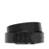 Calvin Klein Мъжки колан Curve Monogram Buckle 32Mm Rev LV04D7021G Черен цвят на ниска цена