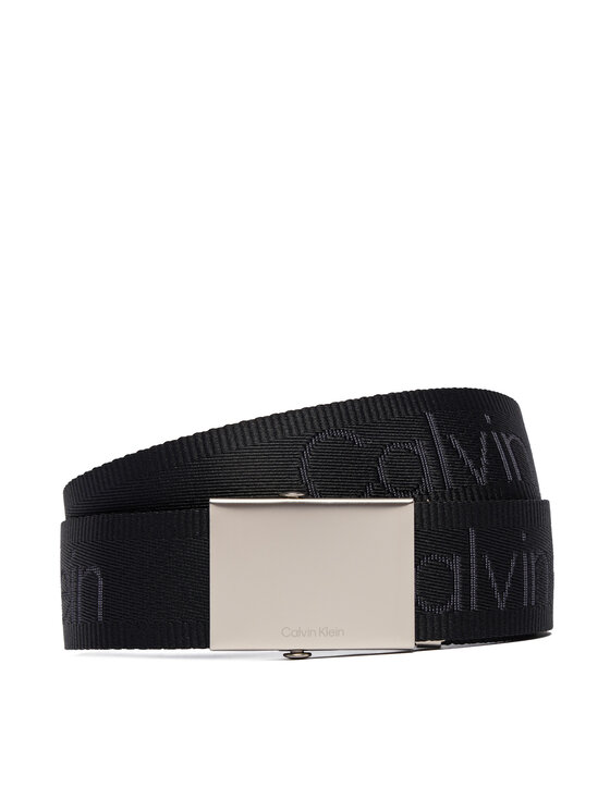 Calvin Klein Мъжки колан Logo Webbing Plaque 38Mm Fixed LV04D7075G Черен цвят на ниска цена