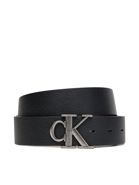 Calvin Klein Мъжки колан Monogram Buckle 35Mm Adj/Rev LV04D7017G Черен цвят на ниска цена