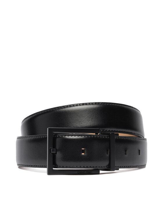 Calvin Klein Мъжки колан Square Buckle 32Mm Adj LV04D7026G Черен цвят на ниска цена