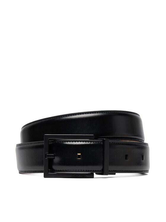 Calvin Klein Мъжки колан Square Buckle Smooth 32Mm Adj LV04D7026G Черен цвят на ниска цена