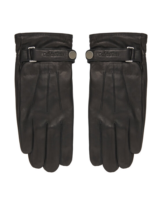 Calvin Klein Мъжки ръкавици Logo Strap LV04D8035G Черен цвят на ниска цена