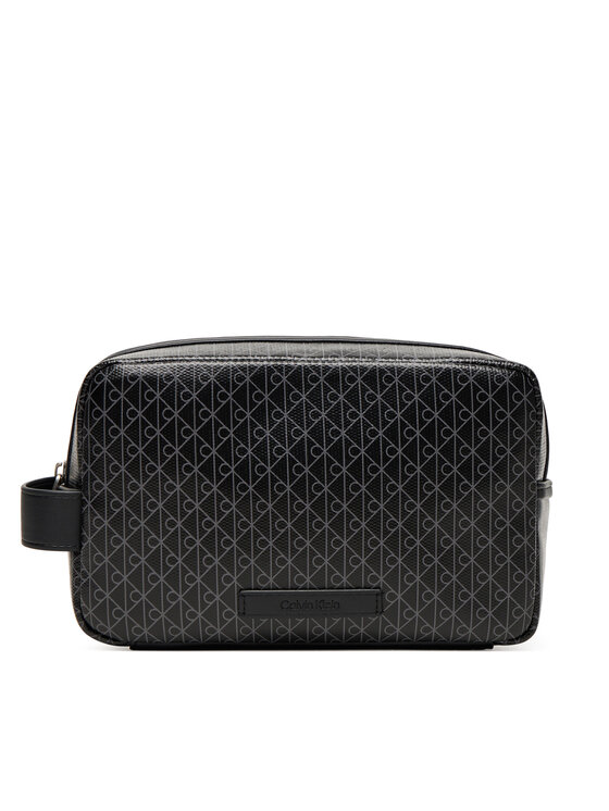 Calvin Klein Несесер Coated Dopp Kit LV04D1082G Черен цвят на ниска цена