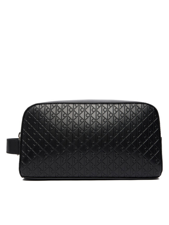 Calvin Klein Несесер Embossed Emblem Washbag LV04D1146G Черен цвят на ниска цена