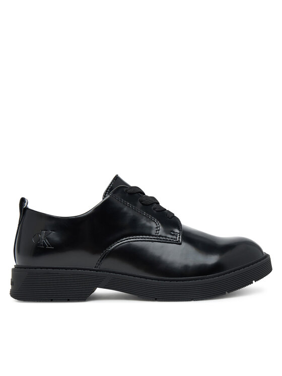 Calvin Klein Оксфордки Low Cut Lace-Up Shoe V3X4-83182-1453 D Черен цвят на ниска цена