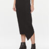 Calvin Klein Пола тип молив Stretch Jersey Midi Skirt K20K206808 Черен Slim Fit цвят на ниска цена