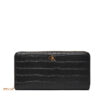 Calvin Klein Портфейл Ck Croc Long Zip Around LV04F1096G Черен цвят на ниска цена