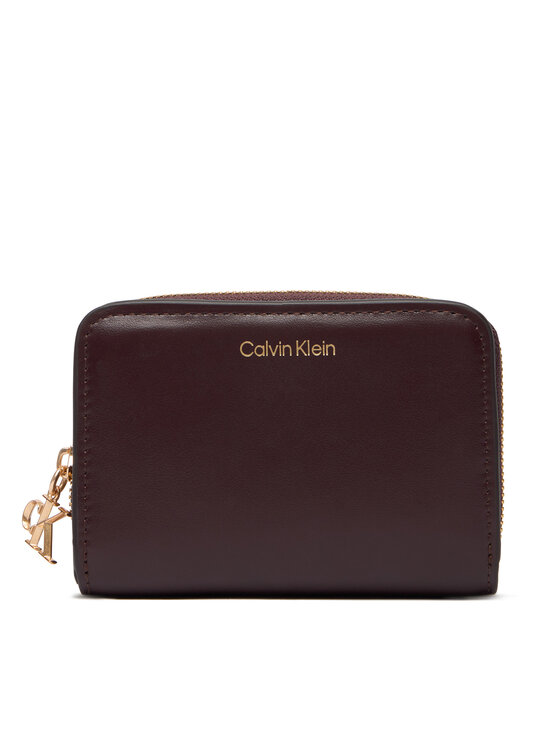 Calvin Klein Портфейл Ck Medium Flap Zip Around LV04F1075G Кафяв цвят на ниска цена