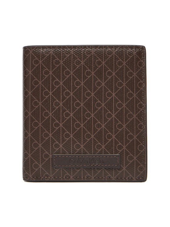 Calvin Klein Портфейл Coated Ns Slim Billfold LV04D1084G Кафяв цвят на ниска цена