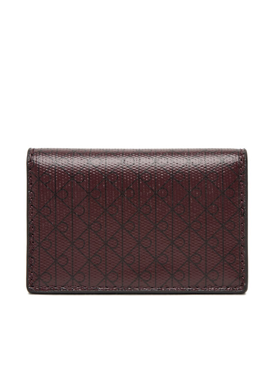 Calvin Klein Портфейл Emblem Aop Accordion Cardcase LV04F1083G Бордо цвят на ниска цена