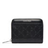 Calvin Klein Портфейл Emblem Aop Embossed Zip Around LV04F1081G Черен цвят на ниска цена
